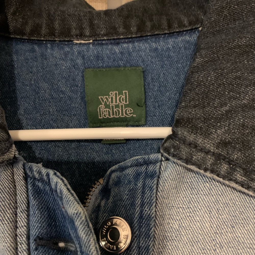 Wild Fable Patchwork Colorblock Denim Jacket In L… - image 4